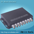 Monitor video multiplexer 8 channel fiber optic to coaxial converter with RS485